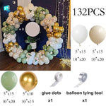 White Sand Garland Sage Green Gold Balloon Arch Kit