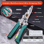 Multifunctional Wire Stripper with Electrical Test Pen Foldable Cable Cutter Crimper Tool, Electrical Folding Pliers for Cutting