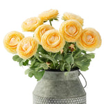Artificial Flowers with Real Touch Ranunculus Flowers Silk Ranunculus Flowers 10 Pack