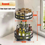 Spice Rack Multi-Layer Seasonings Storage Tray - 360 Rotation