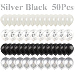 Latex Balloon 12inch Mix Gold Blue Confetti Ballon - 50Pcs/Set