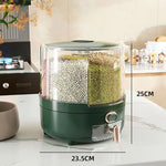 360 ° Large Household Rice Bucket Grain Storage Box Sealed Insect and Moisture Proof Rice Storage Box Rice Tank Food Storage