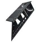 Premium Aluminum Alloy Woodworking Square Ruler - 3D Mitre Angle Measuring Template Tool - 45/90 Degree Carpenter's Layout Gauge