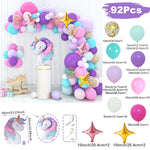 Rainbow Unicorn Balloons Garland Arch Kit - Birthday Party Decor