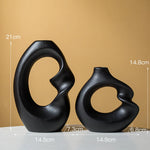 CAPIRON Ceramic Matte Vase Set - Modern Nordic Accessories