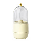 New PP Makeup Brush Holder 360° Rotating Large-capacity Cosmetics Display Case With Lid Dustproof Storage Box Makeup Brush