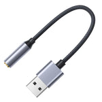 NIERBO USB to 3.5mm Audio Jack Adapter USB A to 3.5mm TRRS USB to Audio Jack Adapter Headset External Stereo Sound Card
