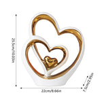 Ceramic Heart Statue Ornament