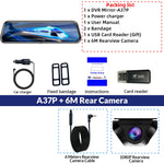 Mirror & Dash Cam - Dual Lens Car Dvr Support - WIFI GPS