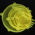 Reusable Silicone Covers - Adaptable Silicone Lids - 6 PCS