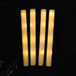 30Pcs RGB LED Glow Foam Stick Bulk Colorful LED Glow Sticks Cheer Tube Dark Light Birthday Wedding Party Supplies