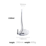 Handmade Creative Snake-shaped Decanter Transparent Glass Red Wine Glass Set Household Wine Dispenser 1500ml Decanter Wine