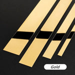 Gold Wall Sticker Flat Decorative Lines - 1 Roll