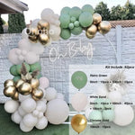 Beige Green Balloon Garland Arch Kit - Ballons