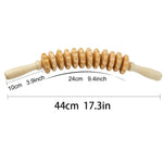 Curved Wood Roller for Stomach Cellulite,Wooden Therapy Massage Tool for Body Shaping,Wood Massager Stick for Lymphatic Drainage
