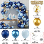 Metal Golden Blue Balloons Arch Set Birthday Wedding Decoration Party Supplies Graduation Holiday Celebration Baby Shower Globos