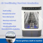 Portable Desktop Dual Spray Ultrasonic Atomization Air Cooler Night Light Electric Fan for Home