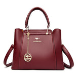 3 Layers Large Capacity Women Tote Bag Soft Leather Luxury Handbags Women Bags Designer Solid Color Crossbody Bag Hand Bags 2025