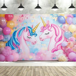 Unicorn Decorations Backdrop Birthday Party