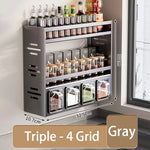 Kitchen Condimenters Wall-Mounted Seasoning Rack