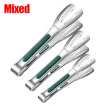 Stainless Steel Food Tongs - Meat, Salad, Bread Clip - BBQ rill Buffet Clamp