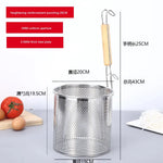 304 Stainless Steel Colander Spicy Hot Powder Fence Commercial Filter Net Noodle Basket Household Hot Vegetable Basket Slip Net