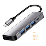 Rankman USB C Hub to 4K HDMI-Compatible USB 3.0 2.0 Type C PD Charging Dock for MacBook iPad Samsung S20 Dex TV Laptop Mouse