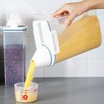 Rice Dispenser 6 Grids Sealed Grain Containers - 360 Degree Rotating