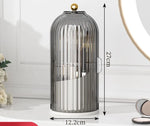Makeup Brush Holder With Lid Luxury Cosmetic Organizer - 360° Rotating