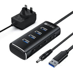 RSHTECH USB Hub 4 Ports 10Gbps Superspeed Data Transfer Extender