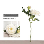 2 Head Imperial Peony Artificial Flowers Wedding Home Decoration Fake Flowers Simulation Living Room Porch Party Decoration