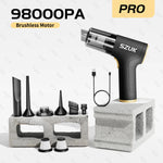 SZUK 98000PA Car Vacuum Cleaner Mini Powerful Cleaning Machine Strong Suction Handheld for Car Wireless Portable Home Appliance