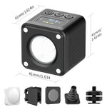 RGB Mini COB Video Light - Full Color Magnetic With Diffuser