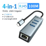 Lemorele TC48 USB Ethernet Adapter USB 3.0 Network Card for Macbook USB C to RJ45 Ethernet Adapter for PC Laptop Network Card