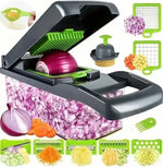 Multifunctional vegetable chopper 14/16 in one vegetable slicer