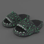 2024 Women Cool Shark Slippers Men Thick Soles Luminous Sandals Adult Bathroom Non-slip Flip Flops Couple Outdoor EVA Flat Shoes