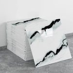 Glossy Marble Pattern Self-adhesive Wall Stickers Anti-tile Moisture-proof Aluminum Foil Bottom Wallpaper Bathroom Kitchen Decor