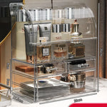 30x17.5x36cm Large Drawer Organizer Makeup Clear Acrylic Box With Perfume Cosmetic Display Capacity Lid Cosmet Storage Box