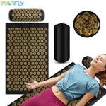 Acupressure Yoga Mat Shiatsu Massage Pillow Set Kuznetsov's Applicator Foot Massager Cushion With Needles For Back Pain Relieve