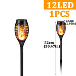 LED Solar Lights - Waterproof Flickering Dancing Flame Lamp