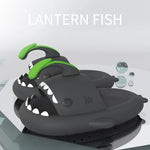 4cm Thick Sole Shark Slippers Women Couple's Indoor And Outdoor Lantern Fish Slides Man‘s Anti Skid Home Cool Shoes 2023 Summer