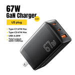 Essager 65W GaN USB C Charger PD QC 4.0 3.0 Type C Quick Charge For Samsung iPhone 1514 13 Pro Phone MacBook Laptop Fast Chagers