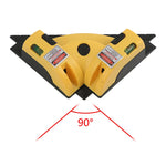 Right Angle 90 Degree Laser Level Laser Measurement Professional Laser Level Meter Construction Tool for Tile Work Woodworking