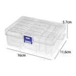 30/14x Clear Rhinestone Boxes Plastic Organizer 5D Nail Art Accessories Containers Art Craft Bead Seed Jewelry Tabletop Storage