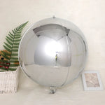 4D Foil Balloons Holographic Round Balloon for Birthday Bachelor Party and Christmas Gift Decoration Valentine's Day Baby Shower