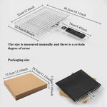 Folding handle Stainless Steel BBQ Mesh Non Stick Grilling Basket Grill Mesh Mat Meat Vegetable Steak Picnic Party Barbecue Tool