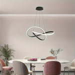 Modern Wave Design LED Chandelier, 1-Pack, Acrylic Semi Flush Mount Ceiling Light with Adjustable Height, Dimmable for Kitchen Island, Bedroom, Stairs, Hardwired Room Electrical, Includes Installation Hardware, perfect for Ch