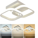 1pc Modern LED Ceiling Light Fixture - Aluminum Alloy, Square, Energy-Efficient, Recessed, 3000-6000K Adjustable Color Temperature, Push Control, 3-Level Dimming, Ceiling Mount, Removable, Hardwired, No Battery, for Bedroom,
