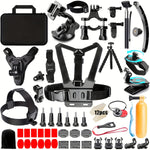 70in 1 Action Camera Accessories Kit for GoPro Hero 12 11 10 9 8 7 6 5 4 3- Black Sliver Session Fusion Max-Mount Case for AKASO APEMAN SJCAM DBPOWER Insta360 Xiaomi Yi DJI