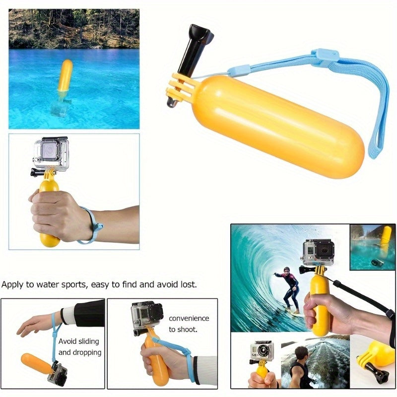 19 in 1 Ultimate Action Camera Accessory Kit - Compatible with Gopro Hero 13, 12, 11, 10, 9, 8, 7, 6, 5, 4, Session, Fusion, Silver, Insta360, DJI, SJCAM, APEMAN, AKASO, And Other Cameras.